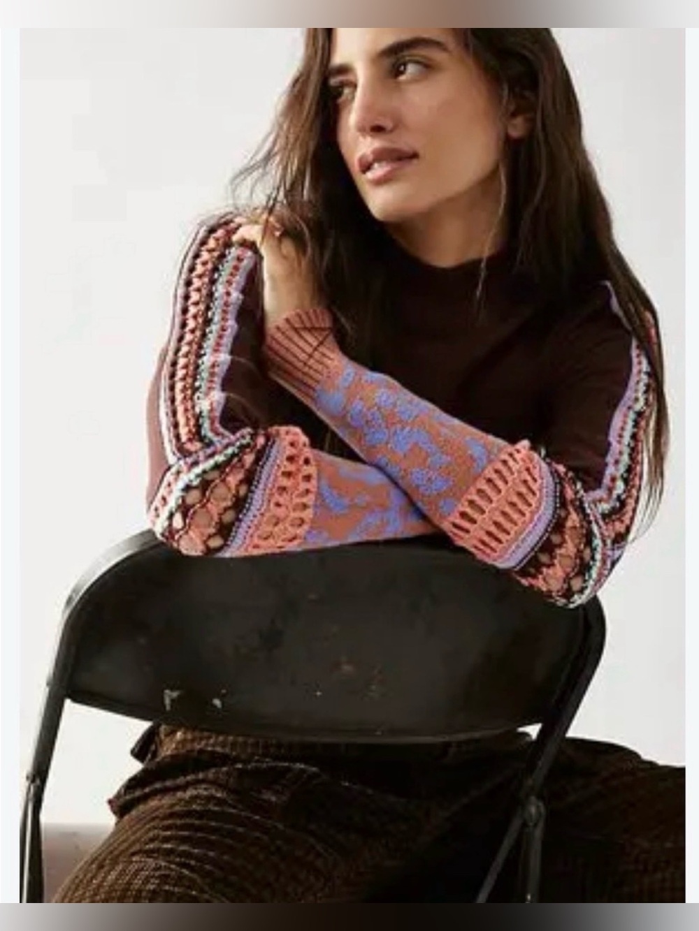Free People Switch It Up Waffle Knit Top